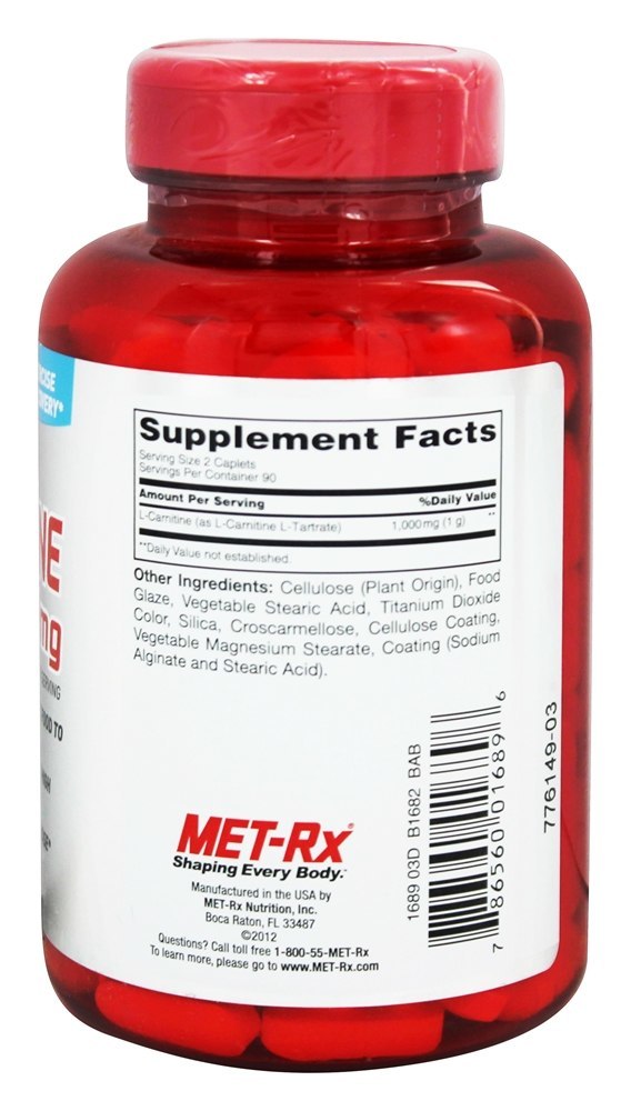 Comprar L-Carnitina 1000 mg. - 180 Cápsulas MET-Rx - Imagem 2