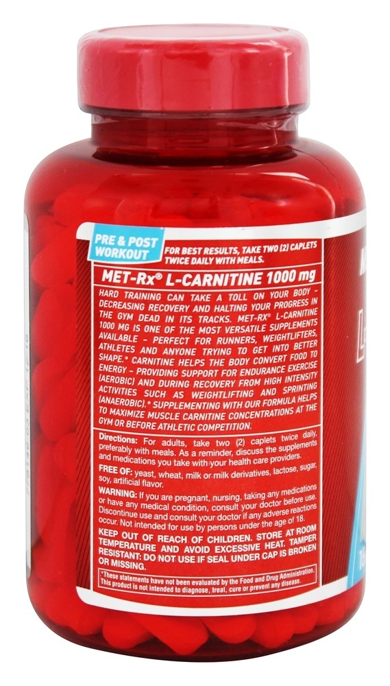 Comprar L-Carnitina 1000 mg. - 180 Cápsulas MET-Rx - Imagem 3