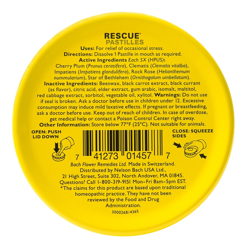 Comprar Resgate Pastilles Groselha Preta - 35 Pastilha (s) Bach - Imagem 3