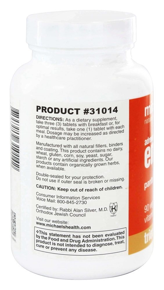 Comprar Ad-renal Xtra Energia Apoiar - 90 Comprimidos vegetarianos Michael's Naturopathic Programs - Imagem 3