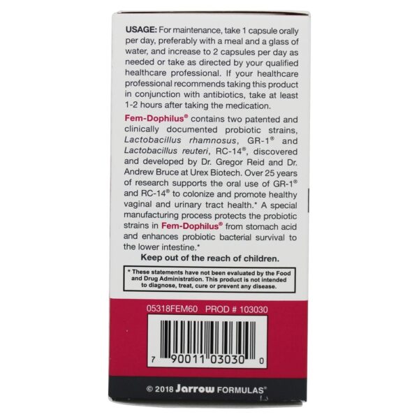 Comprar Fem Dophilus para Mulheres - Cápsulas 60 Jarrow Formulas - Imagem 4