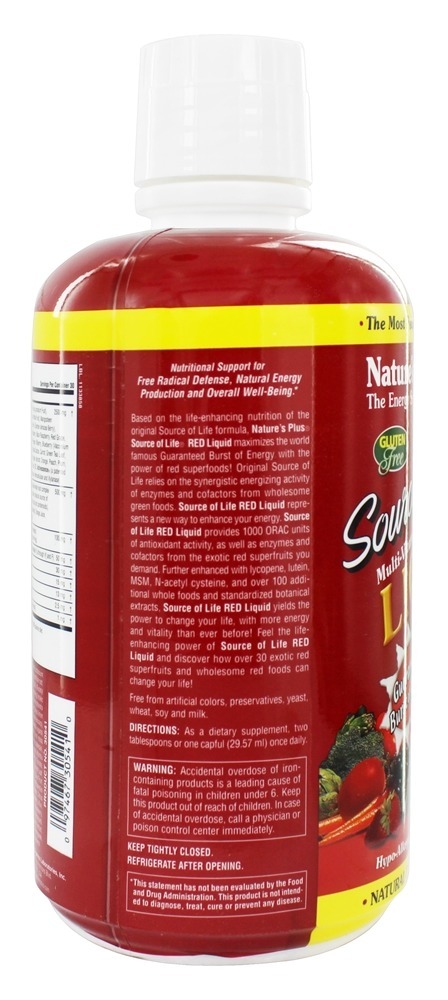 Comprar Fonte de Vida Vermelho Líquido Misto Baga - 30 fl. oz. Natures Plus - Imagem 3