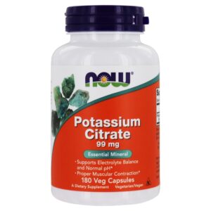Comprar Citrato de Potássio Mineral Essencial 99 mg. - 180 Cápsula (s) vegetal (s) NOW Foods