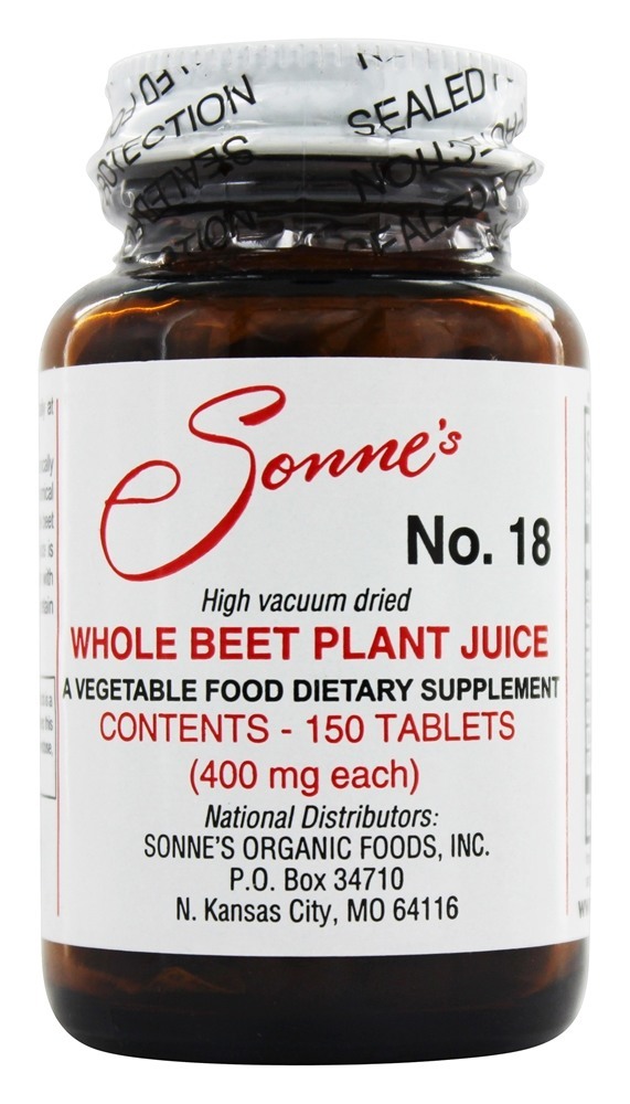 Comprar Suco de Beterraba da Planta Inteira # 18 - 150 Tablets Sonne's