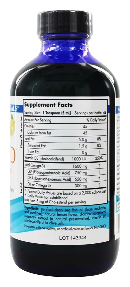 Comprar Omega - 3 D Limão Líquido - 8 fl. oz. Nordic Naturals - Imagem 2