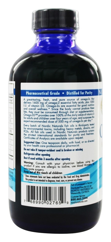 Comprar Omega - 3 D Limão Líquido - 8 fl. oz. Nordic Naturals - Imagem 3