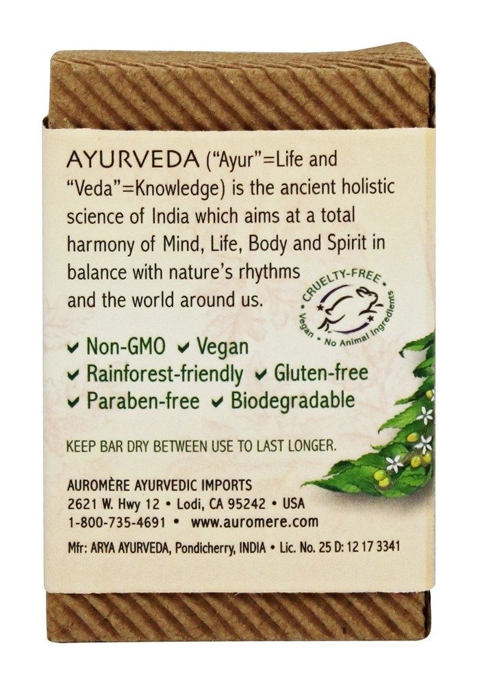 Comprar Sabonete de Bar Ayurvédico com Neem Orgânico Baunilha-Neem - 2.75 oz. Auromere - Imagem 3