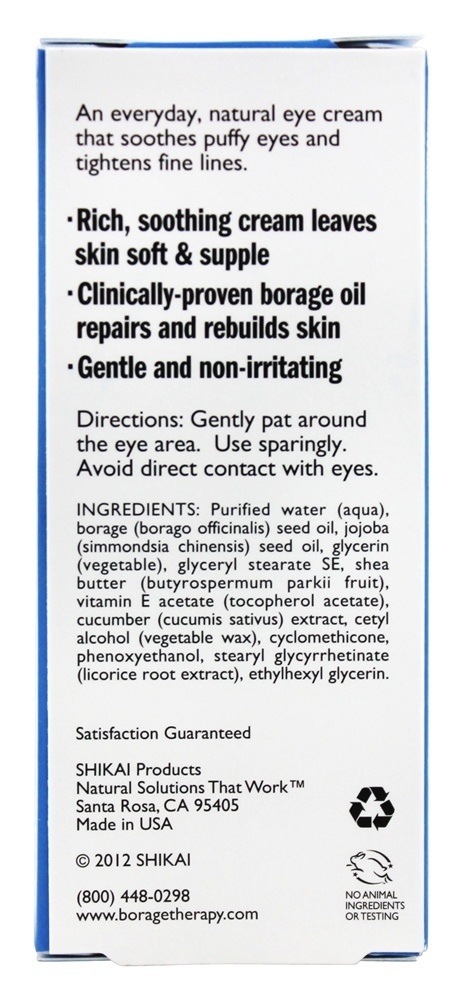 Comprar Creme De Olhos De Terapia De Borragem - 0.5 fl. oz. Shikai - Imagem 2