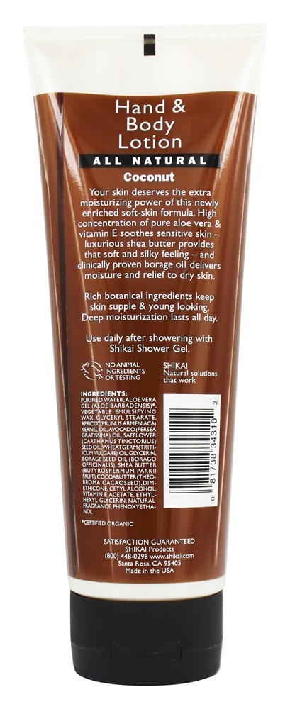 Comprar Loção para Mãos e Corpo Coconut - 8 fl. oz. Shikai - Imagem 2