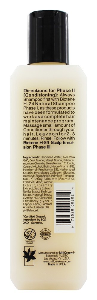 Comprar Biotene H-24 Condicionador Natural Com Biotina Fase II - 8.5 fl. oz. Mill Creek Botanicals - Imagem 2