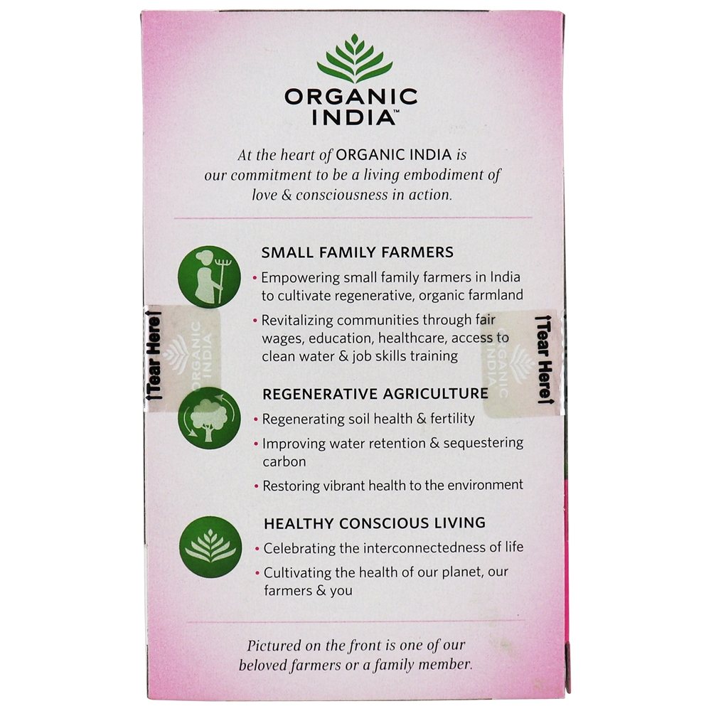 Comprar Tulsi Chá Doce Rosa - 18 Saquinhos de Chá Organic India - Imagem 3
