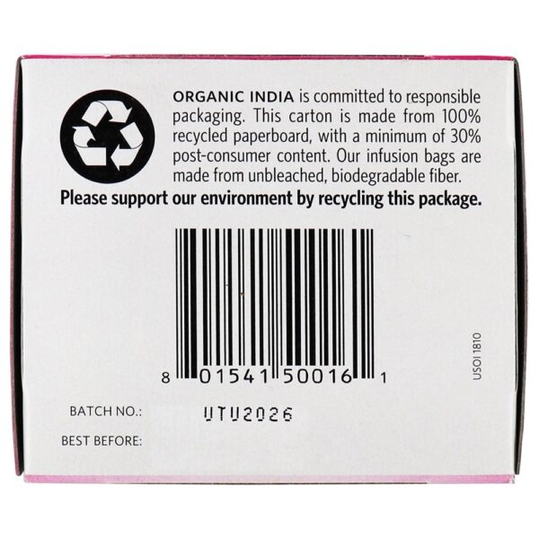 Comprar Tulsi Chá Doce Rosa - 18 Saquinhos de Chá Organic India - Imagem 5