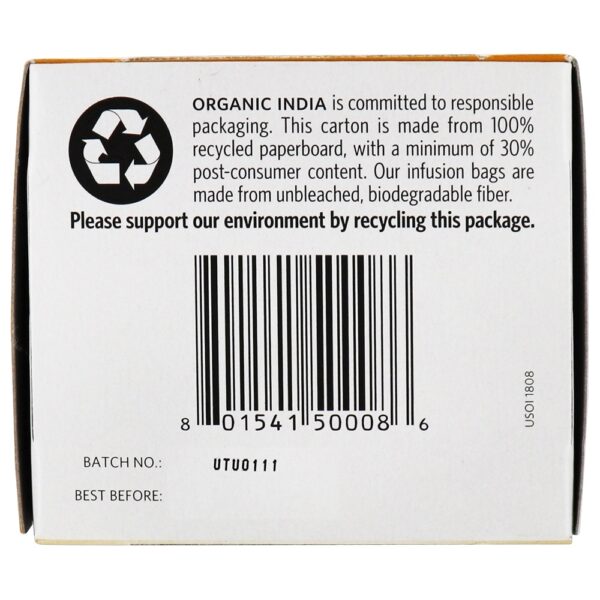 Comprar Tulsi Chá Limão Gengibre - 18 Saquinhos de Chá Organic India - Imagem 5