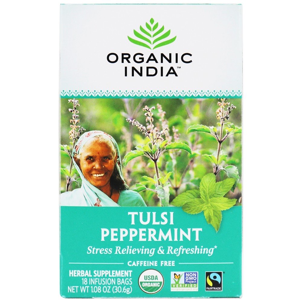 Comprar Tulsi Tea Peppermint - 18 Saquinhos de Chá Organic India