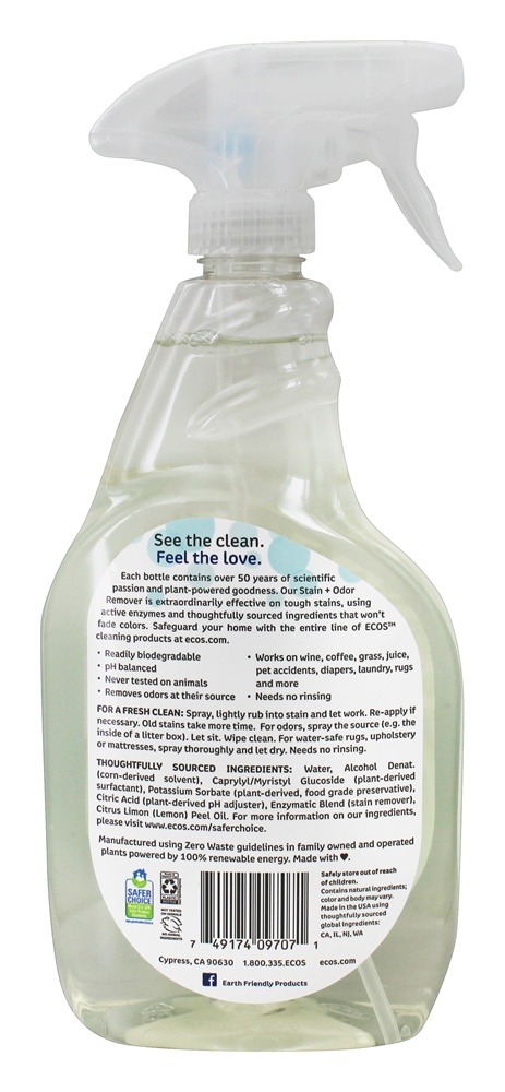 Comprar Removedor Diário de Manchas e Odores ECOS - 22 fl. oz. Earth Friendly - Imagem 2