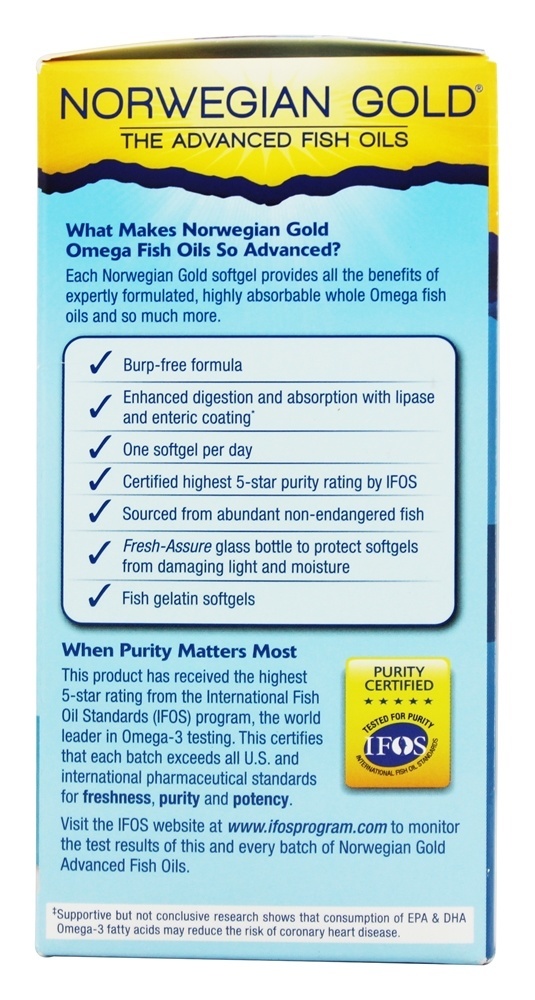 Comprar Óleo de peixe norueguês Ultimate Gold Omega 1200 mg. - 60 Softgel (s) de peixe Renew Life - Imagem 4