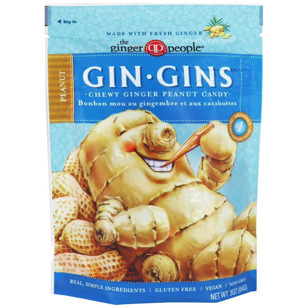 Comprar Gin Gins Sabor de amendoim e gengibre em borracha - 3 oz. Ginger People
