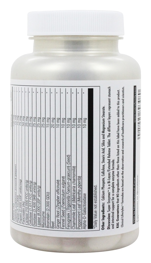 Comprar Super Enzimas - 60 Tablets Kal - Imagem 3