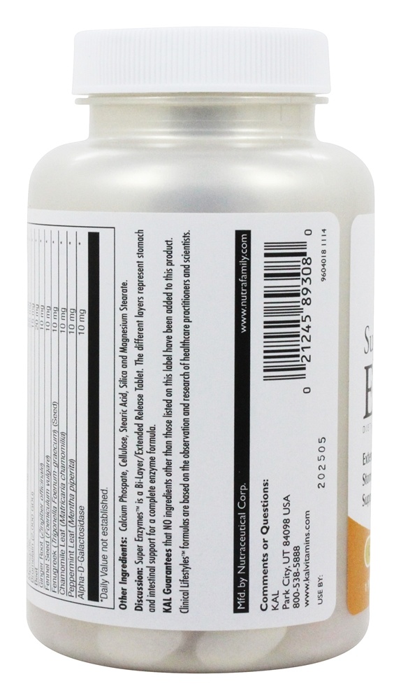 Comprar Super Enzimas - 60 Tablets Kal - Imagem 4
