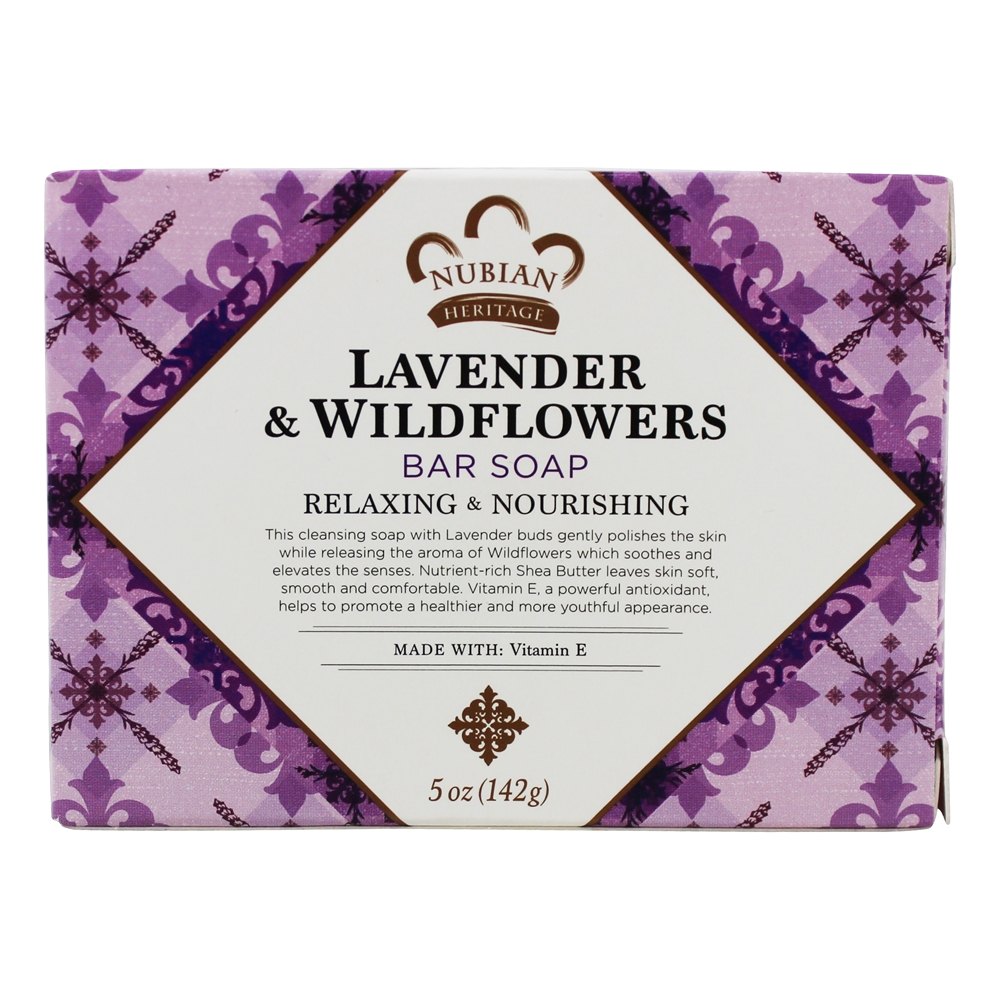 Comprar Sabonete em barra de manteiga de karité com lavanda e flores silvestres - 5 oz. Nubian Heritage