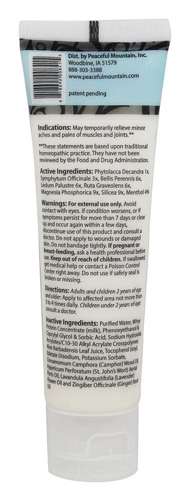 Comprar Gel de alívio da dor homeopática de gelo muscular - 2 fl. oz. Peaceful Mountain - Imagem 2