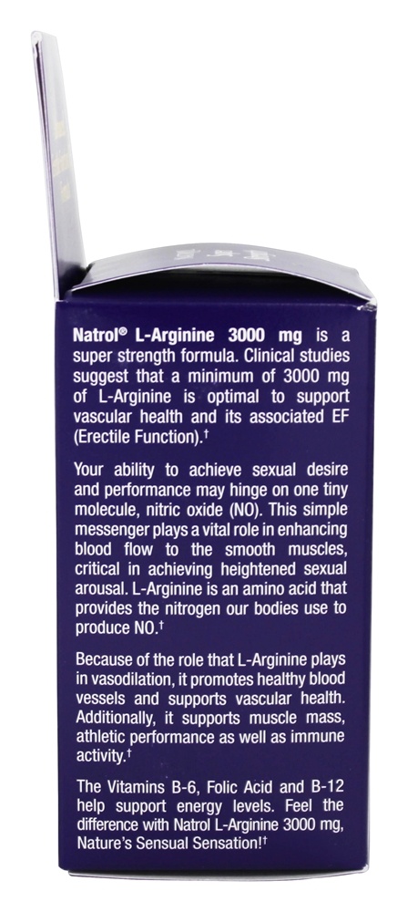 Comprar L-Arginina 3000 mg. - 90 Tablets Natrol - Imagem 4