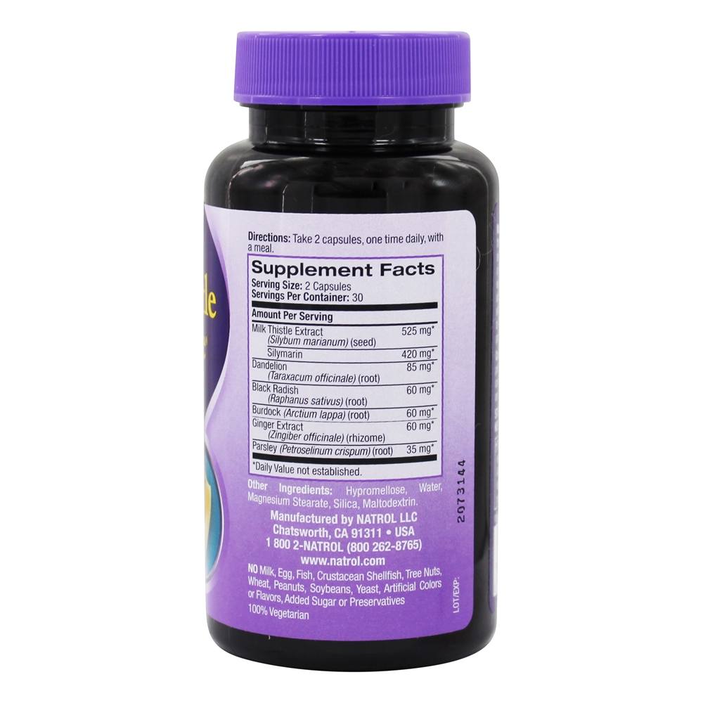 Comprar Vantagem do Milk Thistle 525 mg. - Cápsulas vegetarianas 60 Natrol - Imagem 2