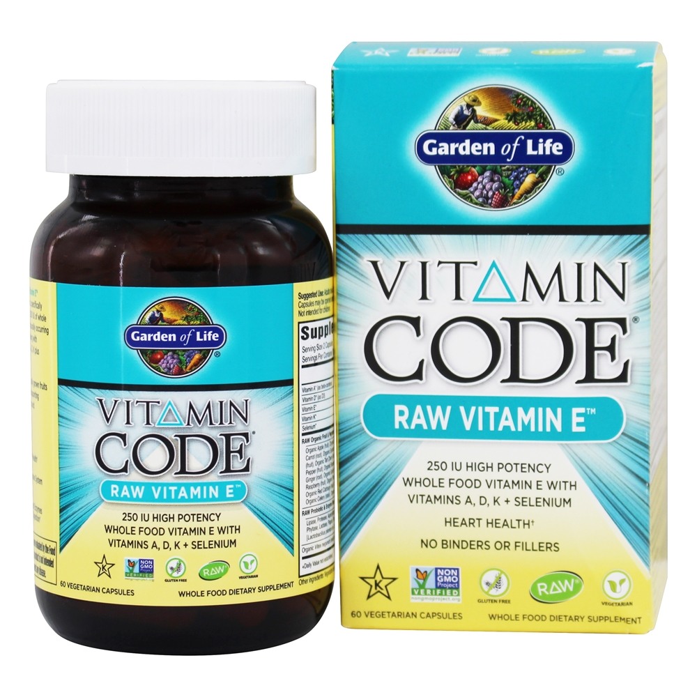 Comprar Vitamina Código CRU Vitamina E - Cápsulas vegetarianas 60 Garden of Life