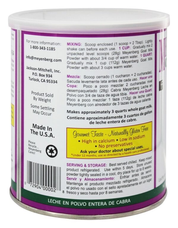 Comprar Leite de cabra em pó - 12 oz. Meyenberg - Imagem 4