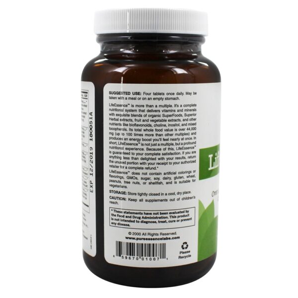 Comprar Multivitamínico e Minerais LifeEssence - 120 Tablets Pure Essence Labs - Imagem 4