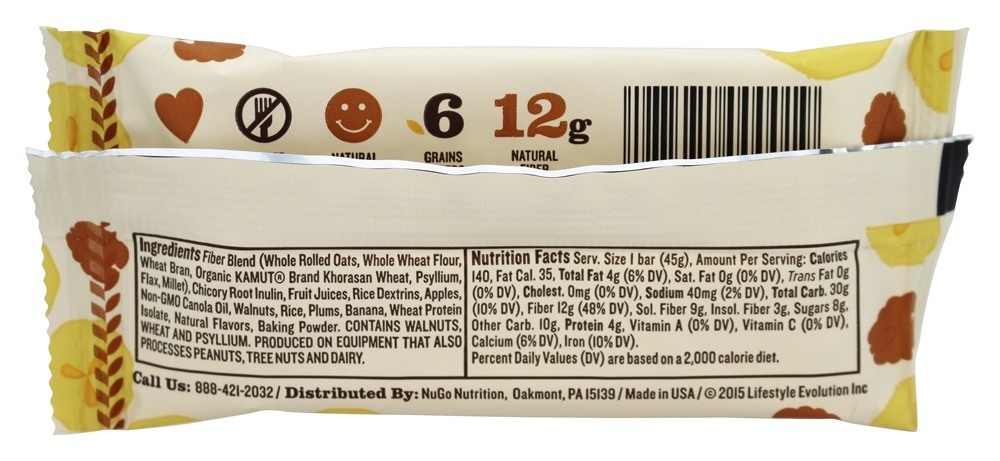 Comprar Nogueira Fiber d'Lish Banana - 1.6 oz. NuGo Nutrition - Imagem 2