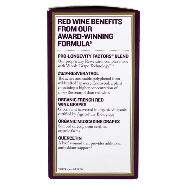 Comprar Resveratrol 100 mg. - Cápsulas vegetarianas 60 Reserveage Nutrition - Imagem 4