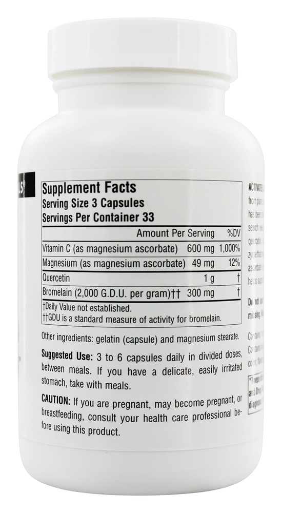 Comprar Complexo Bioflavonóide Quercetina Ativado - Cápsulas 100 Source Naturals - Imagem 2