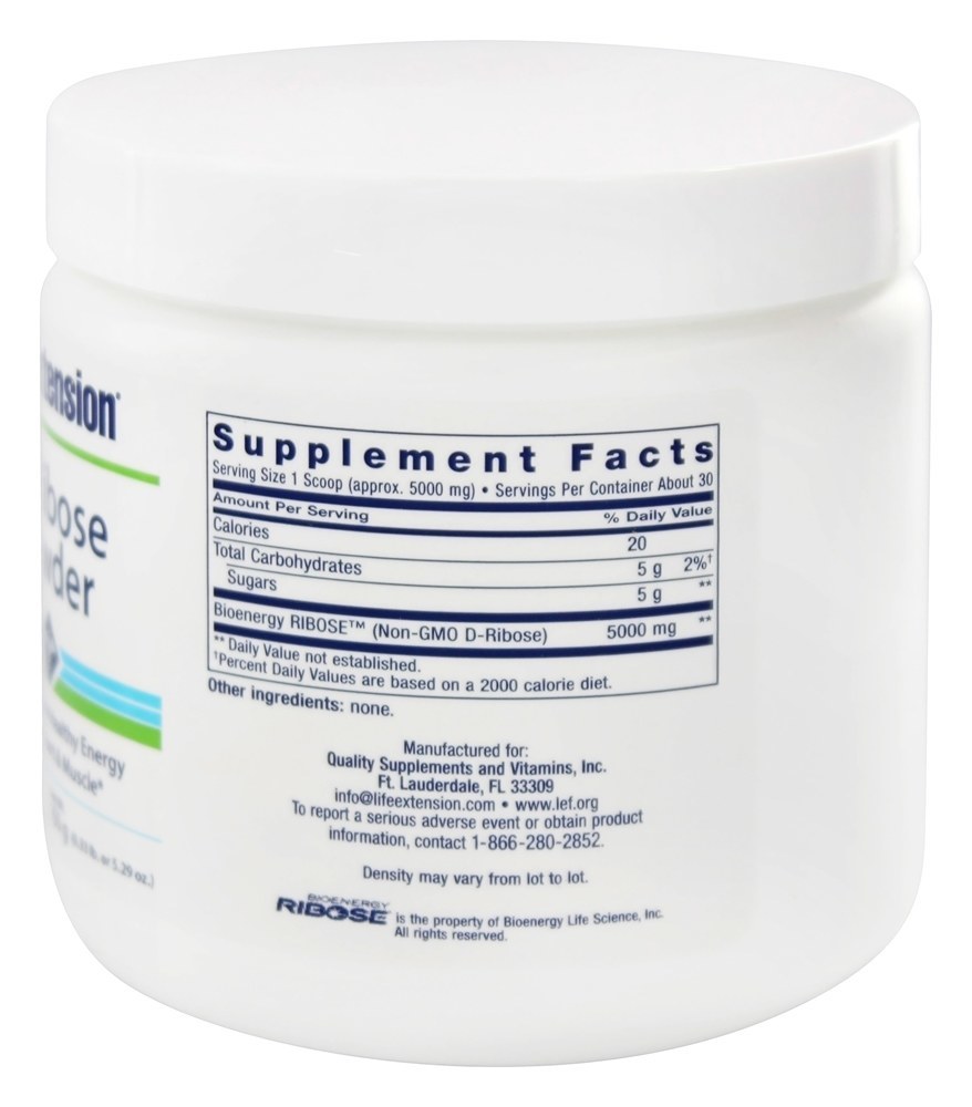 Comprar D Pó Ribose - 5.29 oz. Life Extension - Imagem 2