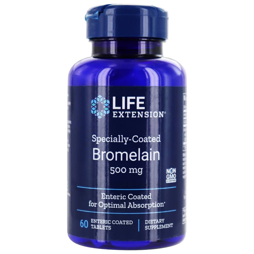 Comprar Bromelaína Especialmente Revestida 500 mg. - 60 Comprimidos com Life Extension entérico Life Extension