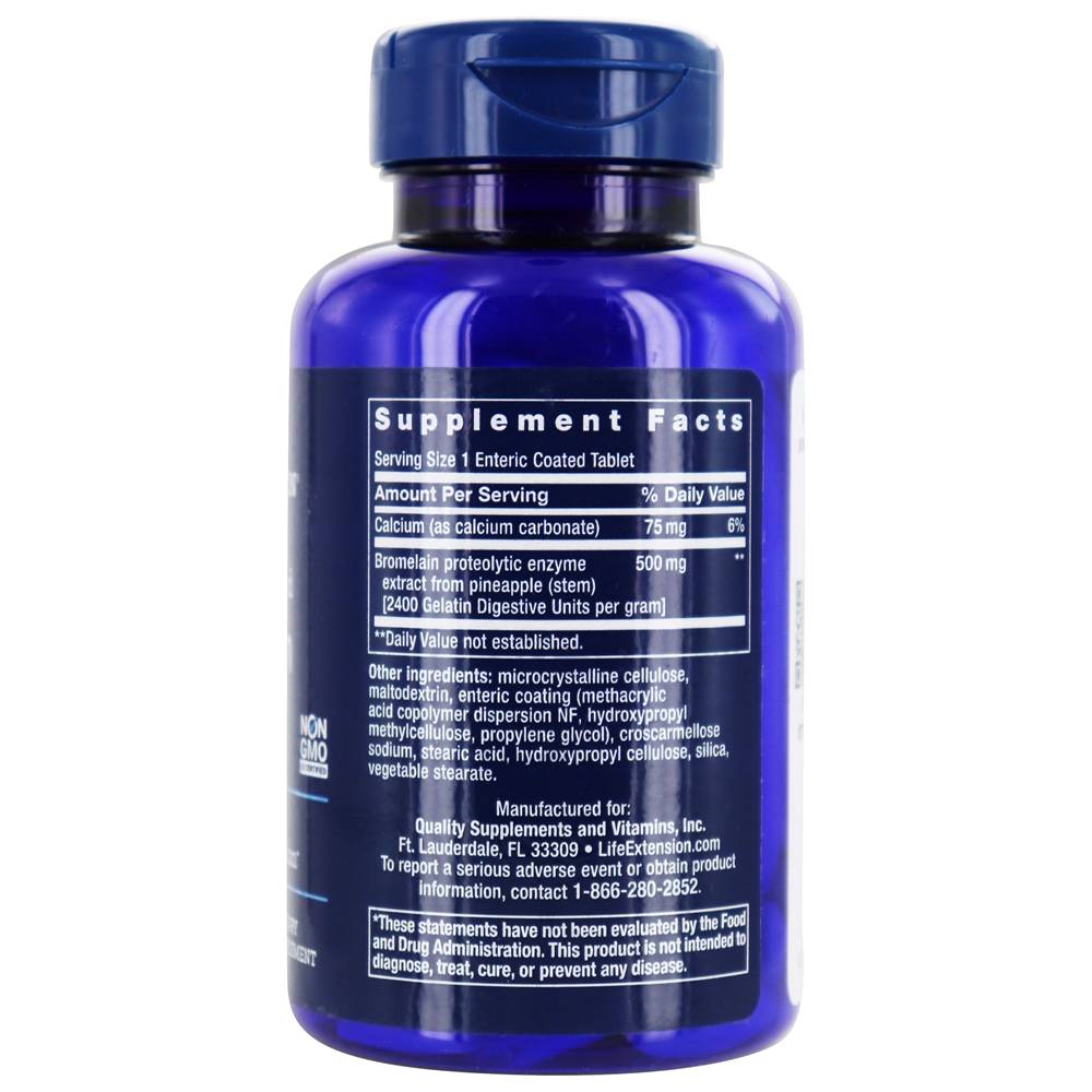 Comprar Bromelaína Especialmente Revestida 500 mg. - 60 Comprimidos com Life Extension entérico Life Extension - Imagem 2