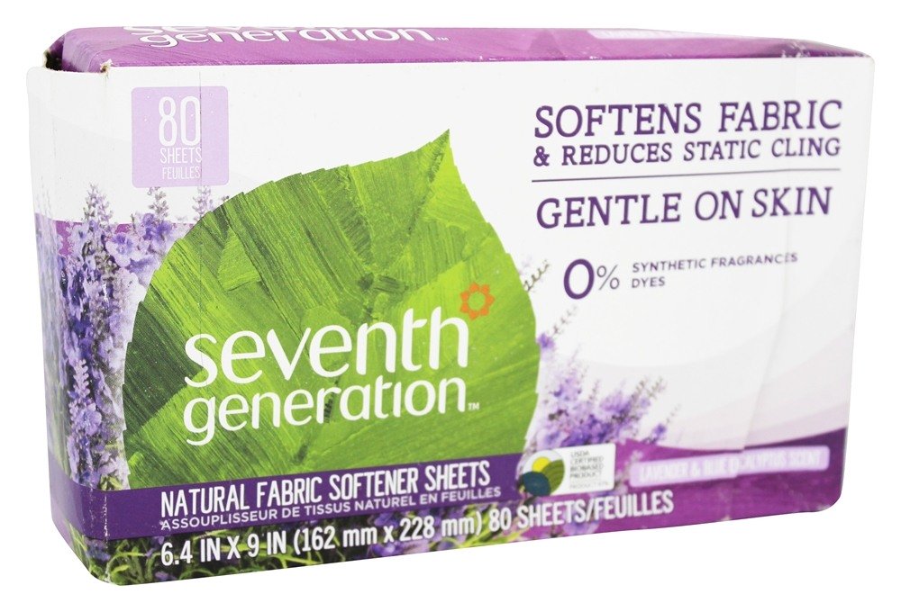 Comprar Sheets Tecido Natural Eucalipto e Lavanda Azuis - 80 Planilha (s) Seventh Generation