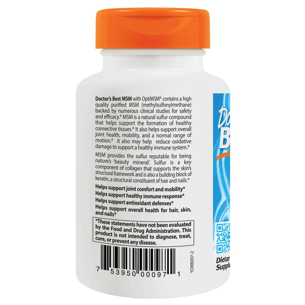 Comprar MSM com OptiMSM 1500 mg. - 120 Tablets Doctor's Best - Imagem 3