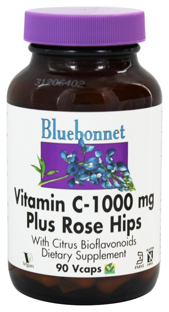 Comprar Vitamina C-1000 mg Mais Rose Hips - Cápsulas vegetarianas 90 Bluebonnet Nutrition
