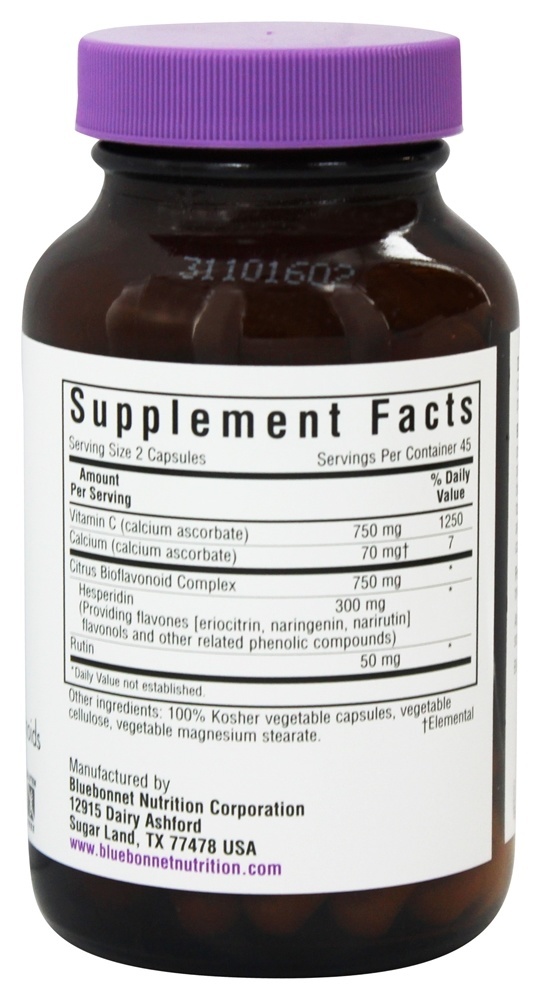 Comprar Fórmula Mega Bio-C - Cápsulas vegetarianas 90 Bluebonnet Nutrition - Imagem 2