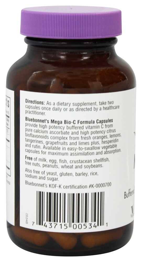 Comprar Fórmula Mega Bio-C - Cápsulas vegetarianas 90 Bluebonnet Nutrition - Imagem 3