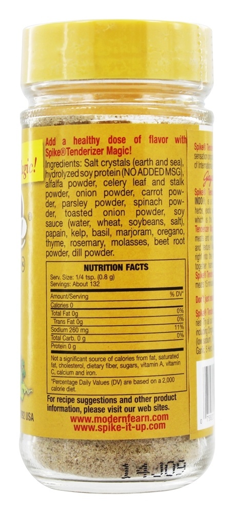 Comprar Spike Gourmet Natural Tempero Tenderizer Magia - 3.75 oz. Modern Products - Imagem 2