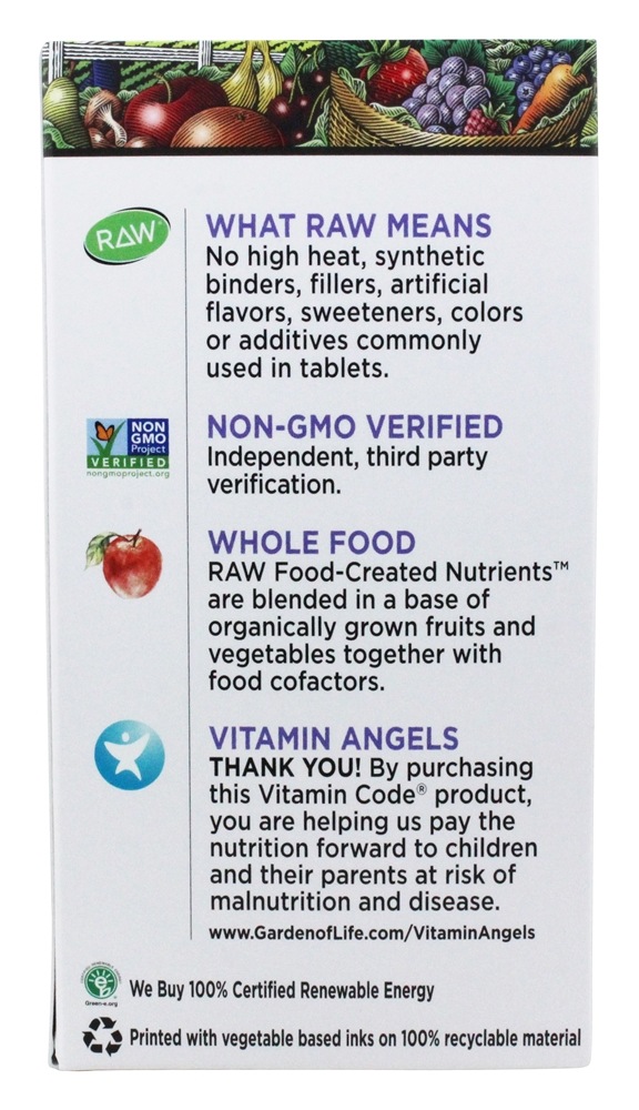 Comprar Código Vitamina RAW Pré-natal Multi - Cápsulas vegetarianas 90 Garden of Life - Imagem 3