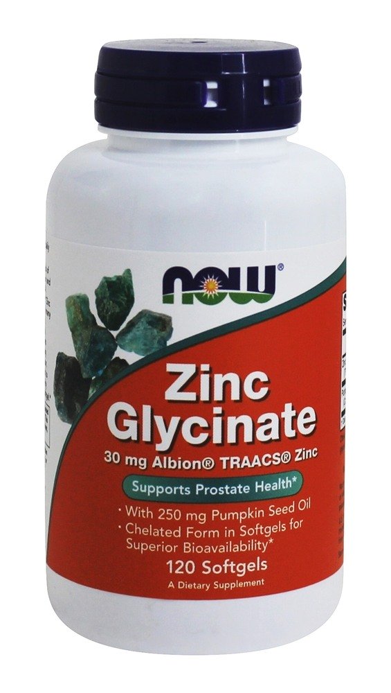 Comprar Glicinato de Zinco - 120 Softgels NOW Foods