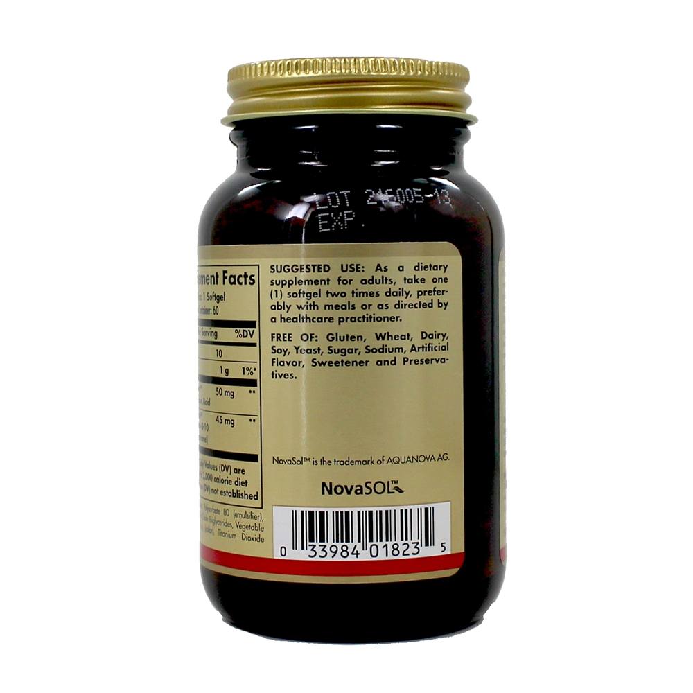 Comprar Nutri-Nano CoQ-10 Alpha Ácido lipóico - 60 Softgels Solgar - Imagem 3