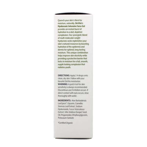 Comprar Seru-Gel intensivo hialurônico com hidratante para a pele Aloe-Hyplex - 1 fl. oz. DeVita - Imagem 5