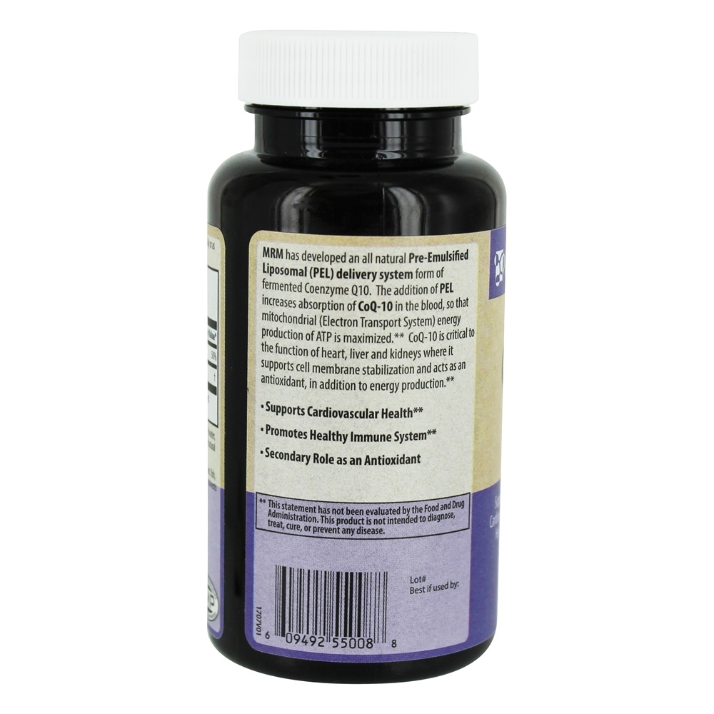 Comprar CoQ-10 para Saúde Cardiovascular e Imune 100 mg. - 60 Softgels MRM - Imagem 3