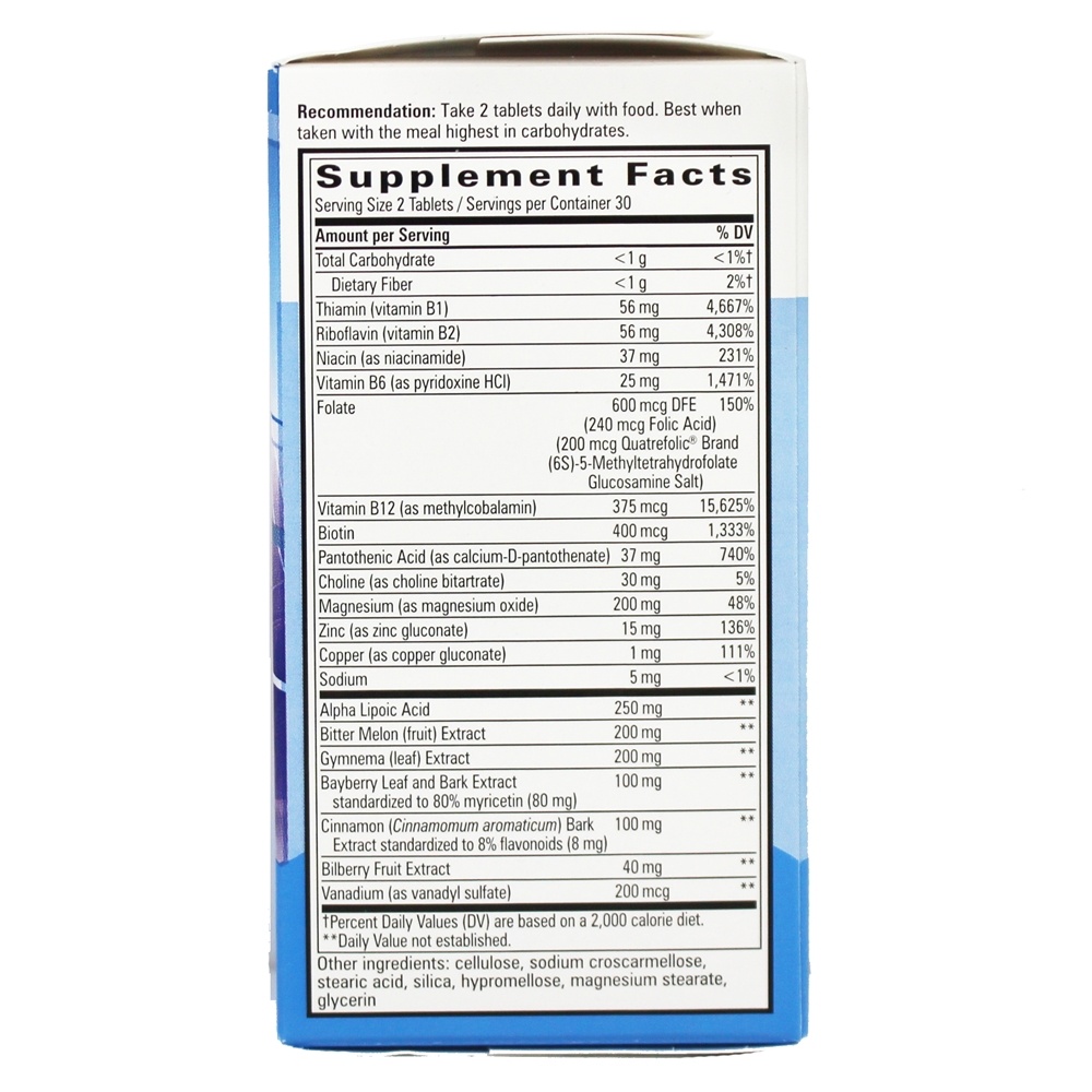 Comprar Gerente de açúcar no sangue Glucose Support Formula - 60 Tablets Nature's Way - Imagem 3
