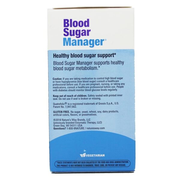 Comprar Gerente de açúcar no sangue Glucose Support Formula - 60 Tablets Nature's Way - Imagem 4