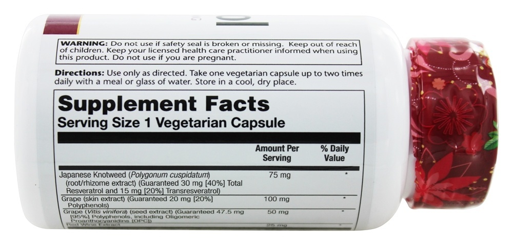 Comprar Potência Garantida Resveratrol Knotweed Japonês 75 mg. - Cápsulas vegetarianas 60 Solaray - Imagem 2